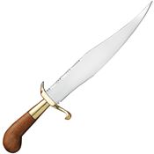 Windlass 403527 Mexican Bowie Satin Fixed Blade Knife Brownwood Handles