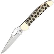 Bear & Son WBJB149L Lockback Knife White Bone