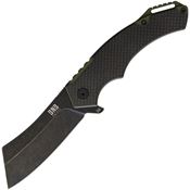 BucknBear 42395C Cleaver Framelock Knife Green Handles