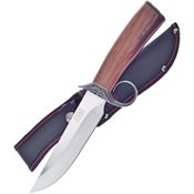 Frost SHP142WW Bowie Satin Fixed Blade Knife Walnut Handles