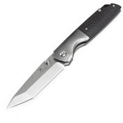 Kansept 1005T2 Warrior Tanto Framelock Knife Gray Handles