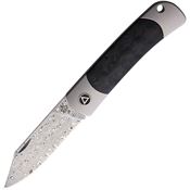QSP 133A Falcon Slipjoint Damascus Steel Folding Knife Titanium Handles