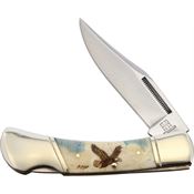 Alaska Scrimshaw Connection C3 Eagle Lockback Knife