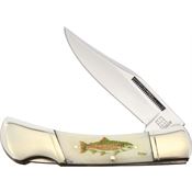 Alaska Scrimshaw Connection C4 Salmon Lockback Knife