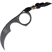 Bastinelli Creations 05Z Diagnostic Karambit One Piece Black Fixed Blade Knife Black Handles