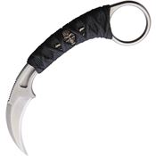 Bastinelli Creations 202M Pika Karambit Stonewash Folding Knife Black Handles