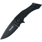 Black Fox 747 Munin Linerlock Knife Black Handles