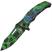 China Made 300503GN Cat Eye Linerlock Knife Green