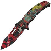 China Made 300503RD Cat Eye Linerlock Knife Red