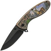 China Made 300508DE Wildlife Linerlock Knife Deer