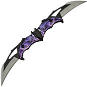 China Made 300516 Bat Double Linerlock Knife Purple