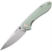 CJRB 1912SNTG Small Feldspar Linerlock Knife Jade Handles