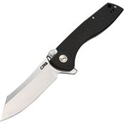 CJRB 1915BK Kicker Recoil Lock Stonewash Knife Black Handles