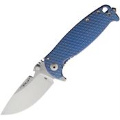 DPx Gear HSF010 HEST F Stonewashed Framelock Knife Blue Handles