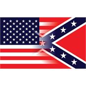 Flags 7265 USA Confederate Blended Flag