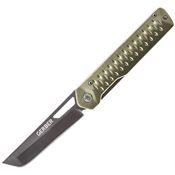 Gerber 1690 Ayako Framelock Knife Green Handles