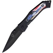 Miscellaneous 4439 Blue Lives Matter Linerlock Knife