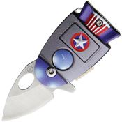 Novelty 327 Cosmic America Linerlock Knife A/O