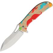 Novelty 328 Mustache Linerlock Knife A/O