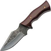 Pakistan 203422 Blacksmith Carbon Fixed Blade Knife Burgundywood Handles