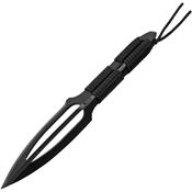 Pakistan 211511 Tri Blade Striker Spear Black Fixed Blade Knife Black Handles