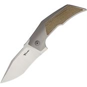 Reate 089 T3000 Framelock Knife Gray Micarta Handles