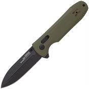 SOG 12610257 Pentagon XR Lock Black Knife OD Green Handles
