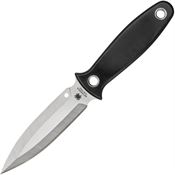 Spyderco FB47GP Nightstick Satin Fixed Blade Knife Black Handles