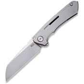 We 2003A Mini Buster Framelock Knife Gray Handles