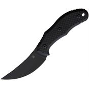 Bastinelli Creations 233 Chopper Black Fixed Blade Knife Black Handles