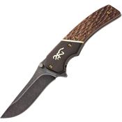 Browning 0392B Hunter Series Linerlock Knife Wood Handles