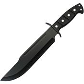 China Made 211514PL Backyard Bowie Black Fixed Blade Knife Black Handles