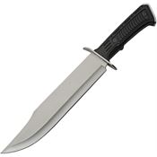 China Made 211515SL Silver Tech Bowie Fixed Blade Knife Black Handles