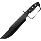 China Made 211514DG Backyard Bowie Black Fixed Blade Knife D-Guard Black Handles
