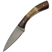 Damascus 1268 Curved Stag Skinner