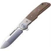 MKM 019 Clap Linerlock Knife Green Micarta