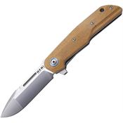 MKM 0112 Clap Linerlock Knife Natural Micarta