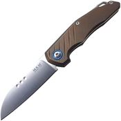 MKM TTBR Root Slip Joint Satin Folding Knife Bronze Handles