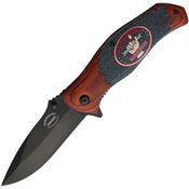 Busted Knuckle A003WD Wood Linerlock Knife A/O
