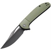 Civivi 2013C Ortis Black Stonewashed Knife OD Green Handles