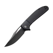 Civivi 2013D Ortis Black Stonewashed Knife Black Handles