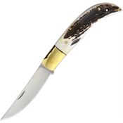 Fox-N-Hound Knives 623 FH623 Satin Folding Knife Stag Handles