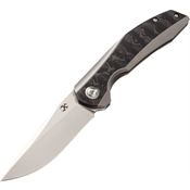 Kansept 1007A2 Accipiter Framelock Knife Gray/Carbon Fiber Handles