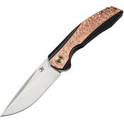 Kansept 1007A3 Accipiter Framelock Knife Black/Copper Handles