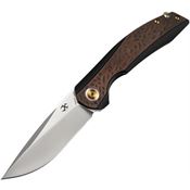 Kansept 1007A5 Accipiter Framelock Knife Black/Black Copper Handles