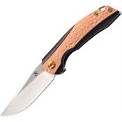 Kansept 2007A3 Mini Accipiter Framelock Knife Black/Copper Handles