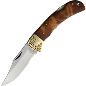 Marbles 562 Large Lockback Knife Burl Wood