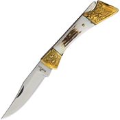 Rough Rider 1396 Stag Lockback Knife