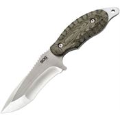 SOG KU2022 Kiku Satin Fixed Blade Knife Green Micarta Handles