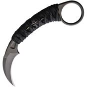 Bastinelli Creations 202BM PiKa Karambit PVD Menuki Black Folding Knife Black Handles